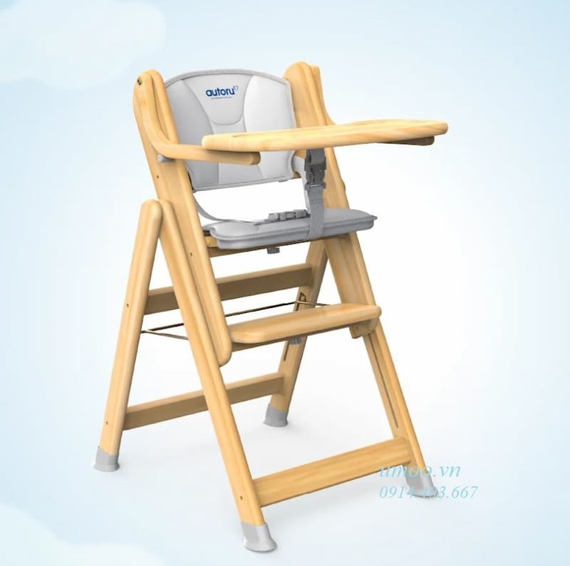 ghe an dam h1 bang go cho be (3) ghế ăn dặm H1 Autoru bằng gỗ