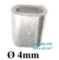 Cốt đầu nhôm khóa cáp 4 ly