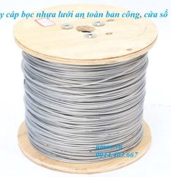 Dây cáp bọc nhựa tự lắp lưới an toàn ban công 2 ly, 3 ly, 4 ly, 5 ly